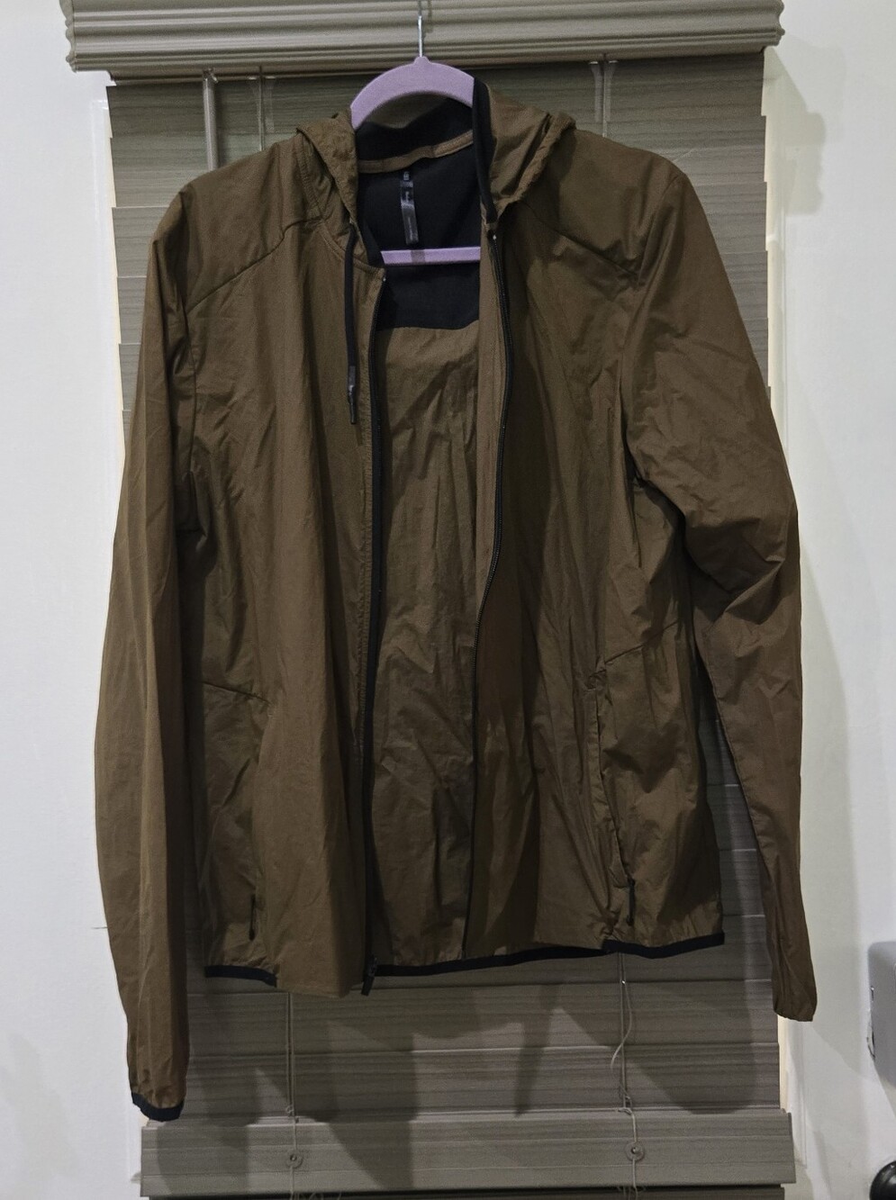 Men's Lightweight Hooded Jacket — Brown
